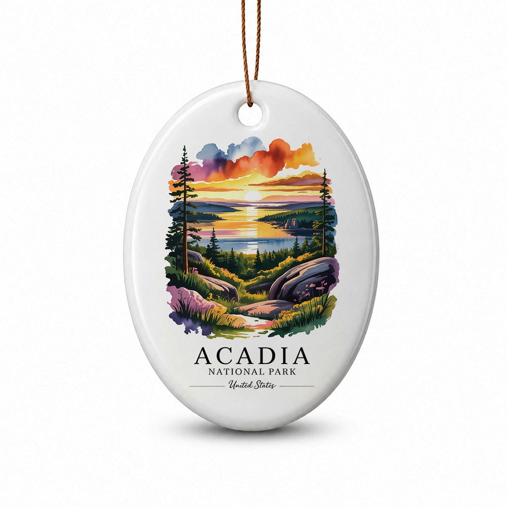 Acadia National Park Holiday Oval Keepsake, United States Travel ...