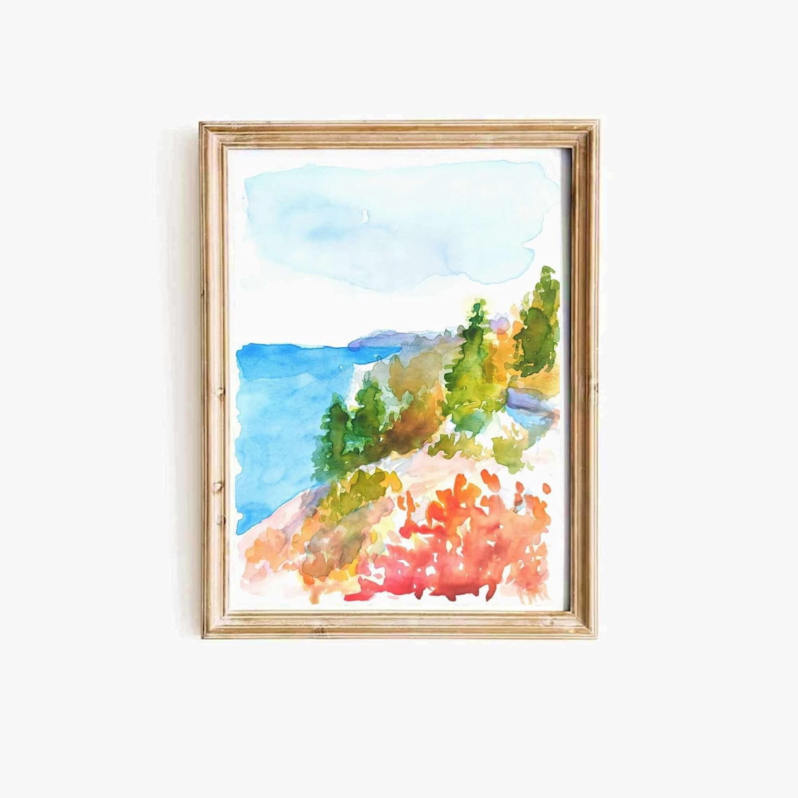 Acadia National Park Maine Autumn Landscape Wall Art Print, Seasonal ...