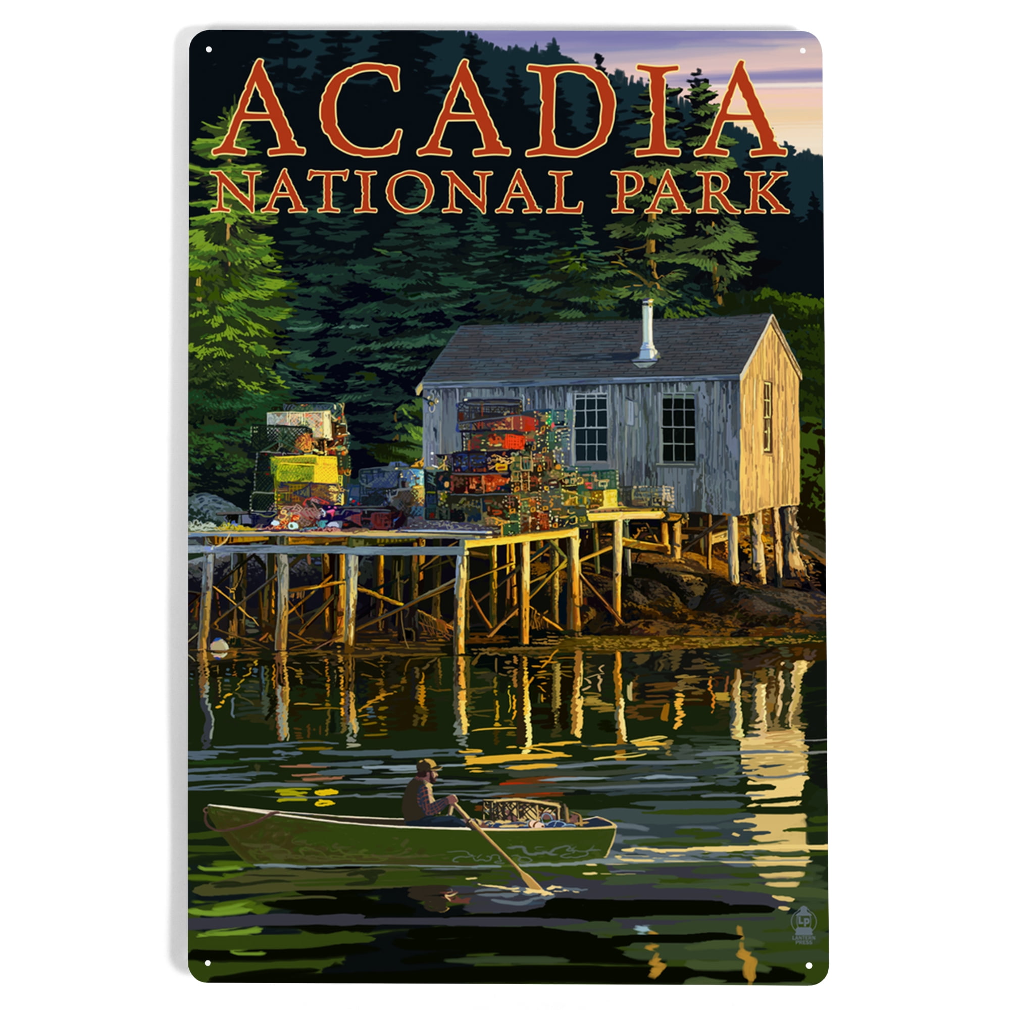 Acadia National Park, Maine, Lobster Shack (12x18 Aluminum Art, Indoor