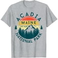 thumbnail image 1 of Acadia National Park Maine Mountains Nature Hiking Retro Unisex T-Shirt for Men Women Kids Toddler,Sport Grey Color,Size 4T, 1 of 5