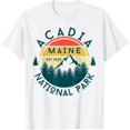 thumbnail image 1 of Acadia National Park Maine Mountains Nature Hiking Retro Unisex T-Shirt for Men Women Kids Toddler, 1 of 5