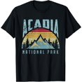 thumbnail image 1 of Acadia National Park Maine Mountains Retro Unisex T-Shirt for Men Women Kids Toddler,Black Color,Size 5/6, 1 of 5