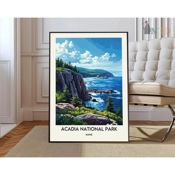 Acadia National Park Maine Poster, Unframed Paper Poster 8x10in