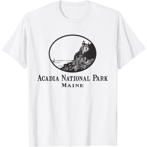 Acadia National Park Maine Vintage Art Unisex T-Shirt for Men Women Kids Toddler