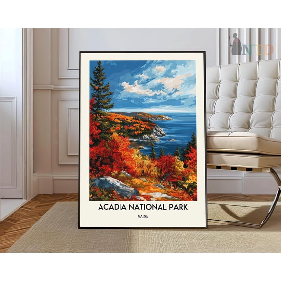 Acadia National Park Print, Acadia National Parkacadia National Park Poster, Acadia National Park, Acadia National Park Maine Wall Art, Modern Wall Decor, 12x18 UNFRAMED