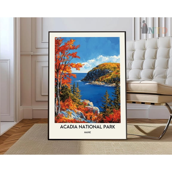 Acadia National Park Print, Acadia National Parkacadia National Park Poster, Acadia National Park, Acadia National Park Maine Wall Art, Modern Wall Decor, 16x24 UNFRAMED