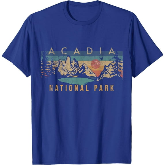 Acadia National Park Unisex T-Shirt for Men Women Kids Toddler,Royal Blue Color,Size L