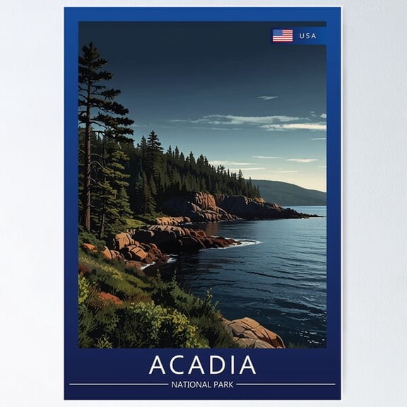 Acadia National Park Usa Travel Poster, Poster Only