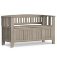 thumbnail image 1 of Simpli Home Acadian SOLID WOOD 48 inch Wide Transitional Entryway Storage Bench in Distressed Grey, 1 of 13