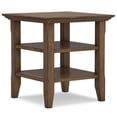 thumbnail image 1 of Simpli Home Acadian 19 inch Wide Solid Wood Transitional End Table in Rustic Natural Aged Brown, 1 of 10