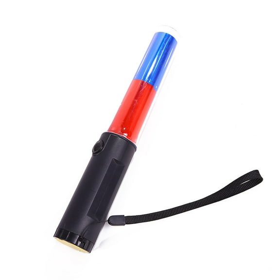 Acahhotxx 26cm Batons Outdoor Re Blue LED Flashing Light Road Warning Wand Batons Command Tool