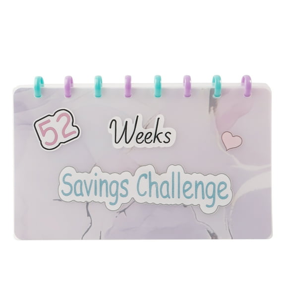 Acahhotxx 52 Week Savings Challenge Reusable Budget Book with Envelopes Binder for Saving Refillable Organizers