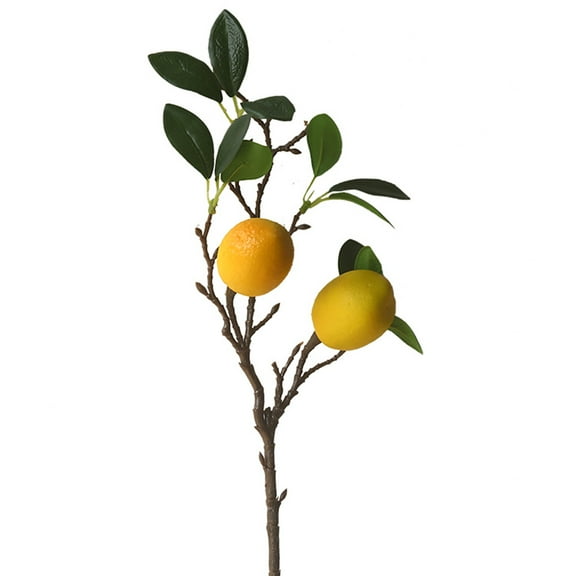 Acahhotxx Artificial Lemon Branch for Kitchen Party Decoration Yellow Fake Lemon Decor