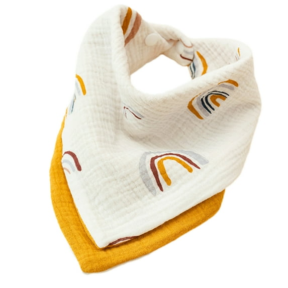 Acahhotxx Baby Bibs, Colorful Baby Bandana Bibs 4-layer Baby Bibs Baby Drooling Bibs Unisex Baby Feeding Bibs for Teething Baby Bandana