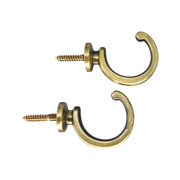 Acahhotxx Back Hooks, (2Pcs) End Curtain Drapery Hold Back Tie Back Hooks - Green Bronze