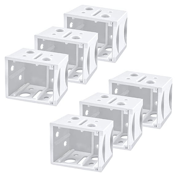 Acahhotxx Blind Brackets, 6 Pieces Blind Brackets White Box Mounting Bracket Window Blinds Headrail Bracket Easy Installation