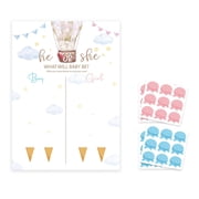 Acahhotxx Boy or Girl Voting Game Poster with Stickers Gender Baby Gender Prediction Decoration