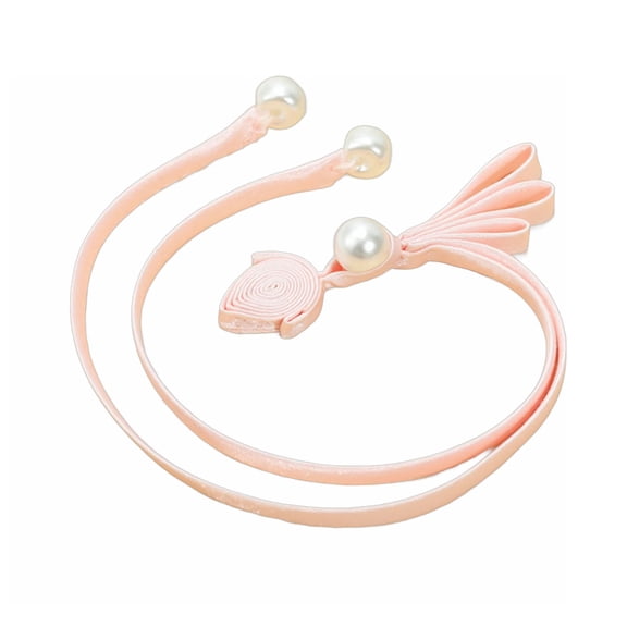 Acahhotxx Cheongsam Buttons, Chinese Closure Buttons Long Tassles Chinese Knots Frog Buttons Closure Buttons for Coat - Shrimp Powder