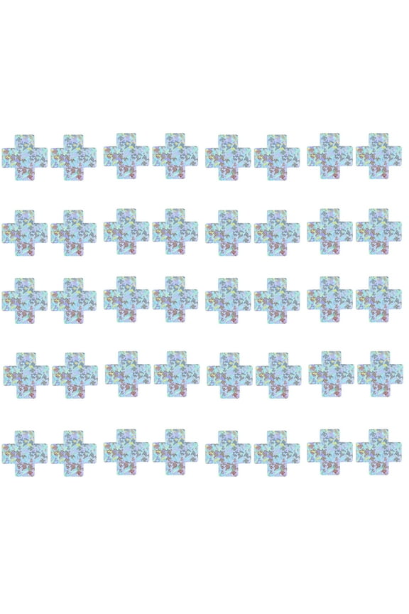 Chest Sticker, 20 Pairs Women Self Adhesive Nipple Covers Colorful Ice Pattern Breast Stickers Pasties Sticky Bra