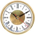 thumbnail image 1 of Acahhotxx Clock Insert, Elegant Round Clock Insert With Roman/Arabic Numerals Gold/Silver Trim Option Small Clock For Home Offices - G, 1 of 3