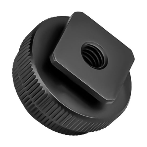 Acahhotxx Cold Shoe Adapter, Camera Metal Cold Shoe Flashing Stand Quick Release 1/4In to Cold Shoe Adapter Base for DSLR Camera Light Microphone