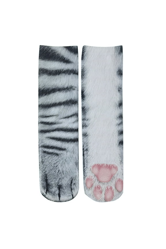 Crew Socks, Adult Funny Animal Paws Socks for Cat Dog Claw 3D Print Hosie