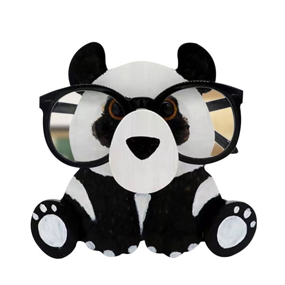 Acahhotxx Display Rack, Animal Glasses Rack 3D Animal Wooden Carvings Display Rack Shelf Eyeglasses Show Stand Jewelry Holder - Panda