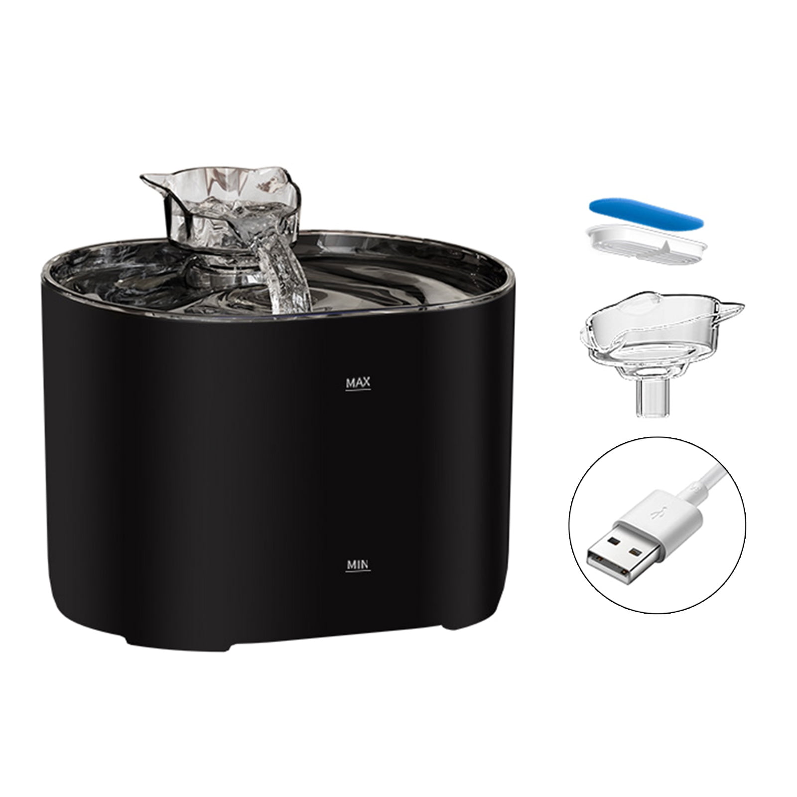 Acahhotxx Drinking Fountains, Cats Water Fountains Automatic Dogs Pet Drinking Mute Water Dispenser Large Capacity Quiet Automatic Fountains - Getting Startless Plug