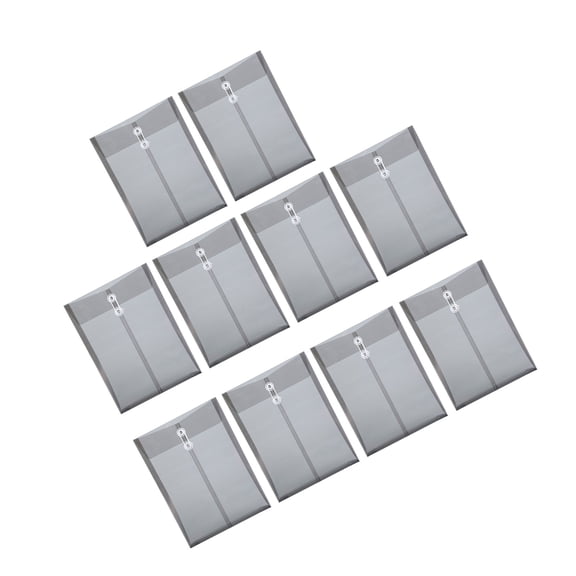 Acahhotxx File Holder, 10Pcs Legal Size Envelopes with String Closure Expandable File Pouches Top Load File Folder Document Organizers Bag