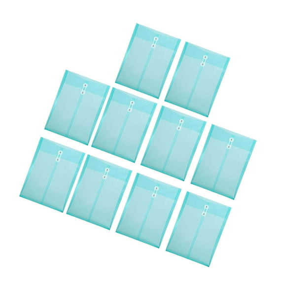 Acahhotxx File Holder, 10Pcs Legal Size Envelopes with String Closure Expandable File Pouches Top Load File Folder Document Organizers Bag