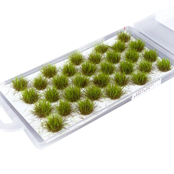 Acahhotxx Grass Tufts, 32Pcs Simulation Grass Model Grass Miniature Grass Model Miniature Shrub Bushes for Landscape Way - A
