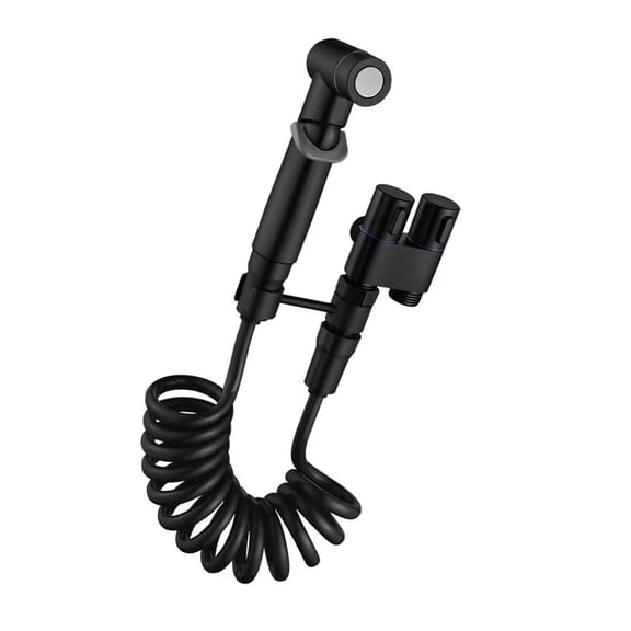 Acahhotxx Handheld Bidet, Handheld Bidet Sprayer Set Hand Shower Set Hand Shower Hose Alloy Texture Suitable for Bathroom and Toilet Showering