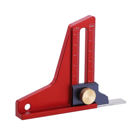 Acahhotxx Height rule, Aluminum metal Woodworking Depth Gauge Tool precisions Height Rule with Magnetic Base Height Depth Gauge for Measuring