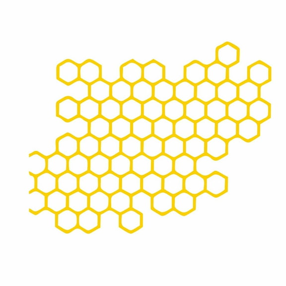Acahhotxx Honeycomb Sticker, Highs Visibility Warning Stickers Hexagon Honeycomb Decals Self Adhesive Sticker Decorations for Motorbike Car