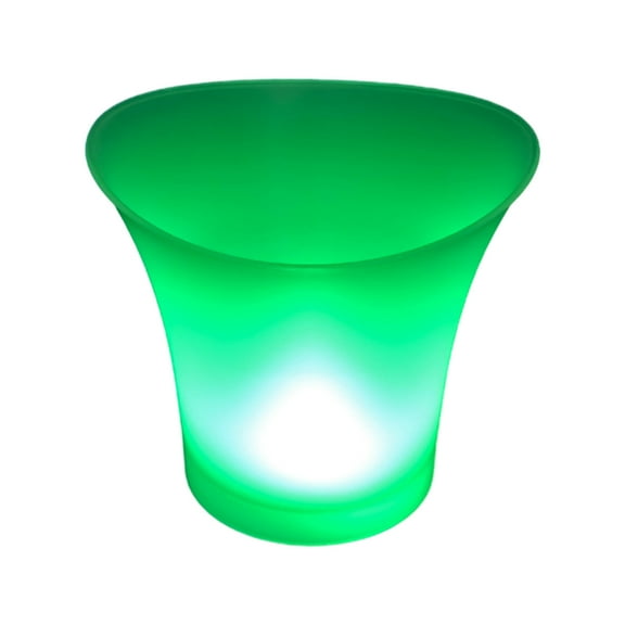 Acahhotxx Ice Buckets, LED Ice Bucket Luminescent Ice Glowing Ice Kegs Champagne Buckets for Cocktails Beer and Refreshing Drinks - Green Light