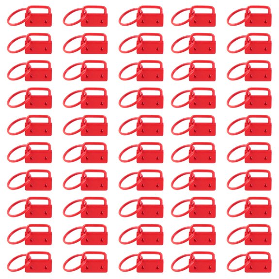 Acahhotxx Key Fob Hardware, 50x Key Hardware 25mm Keychain Split Wristlets Cotton Tail Clip with Key for Key Lanyard Hardware Supplies - Red