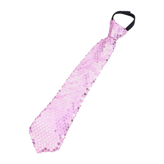 Acahhotxx Neck Tie, Shining Sequins Tie Stage Adjustable Zipper Necktie Pre-Tied Neck Wear Fashion Collar Accessories