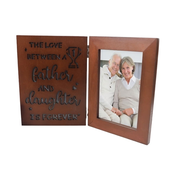 Acahhotxx Picture holder, Illuminated Picture Frame with Adjust Led Light Romance Wood Photo Display for Home Decoration - A