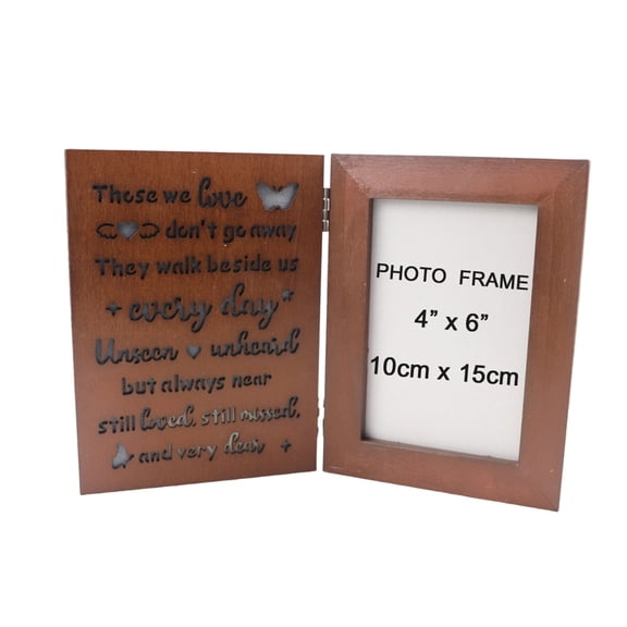 Acahhotxx Picture holder, Illuminated Picture Frame with Adjust Led Light Romance Wood Photo Display for Home Decoration - B