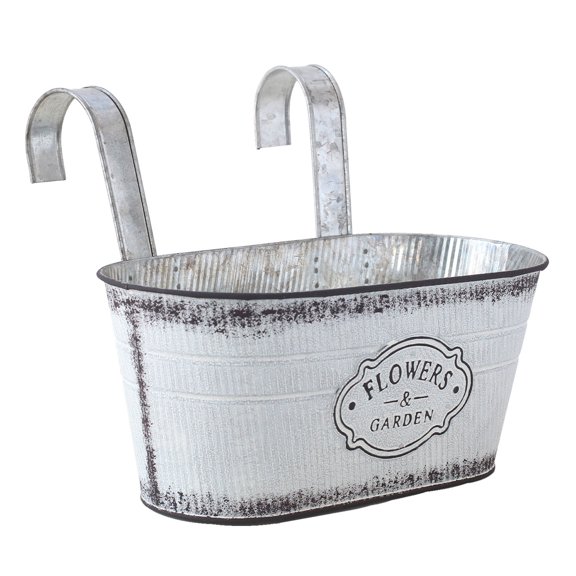 Acahhotxx Planter Buckets, Hanging Flowers Succulents Plant Pots Iron Wall Mounted Indoor Outdoor Garden Decorations Metal Bucket Flowers Basket