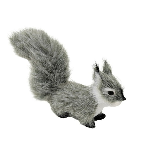 Acahhotxx Realistic Squirrels Figurine Simulated Stuffed Plush Toy Animal Sculpture Addition to Christmas Table Decor