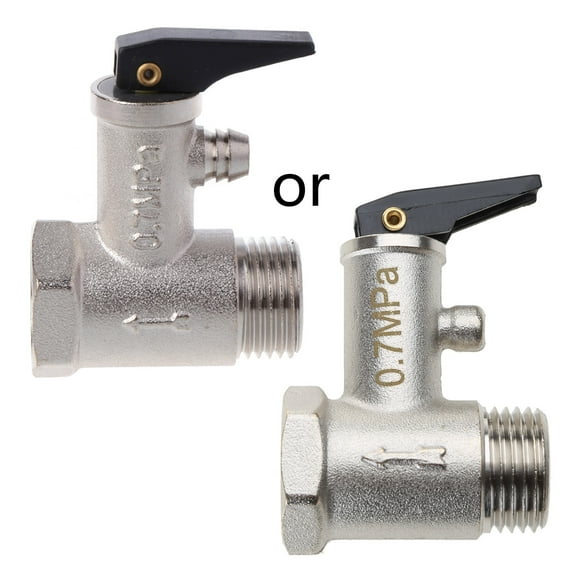 Acahhotxx Relief Valve, Brass G1/2" DN15 0.7mpa Pressure Relief for For Electric Water Heat