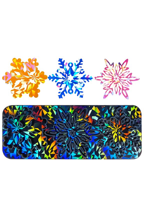 Resin Molds, Unique Christmas Resin Molds Round Snowflake Christmas Decorations for Keychain Hanging Pendant Jewelry Making Tool