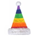 thumbnail image 1 of Acahhotxx Santa Thicken with Rainbow Color Adult Warm Christmas Hats for Women Men Kids, 1 of 4