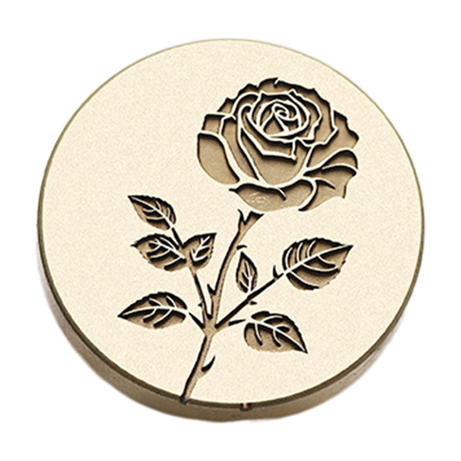 Acahhotxx Sealing Stamp, Scrapbooking Decorative Stamp Head, Flower ...