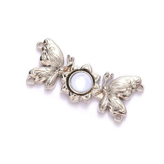 Acahhotxx Sewing Button, 1Pair Detachable Waist Buttons Fixing Pin Waist Tightening Adjustment for Children Girl Boys Pant Adjustable - 7 Silver Double Discs