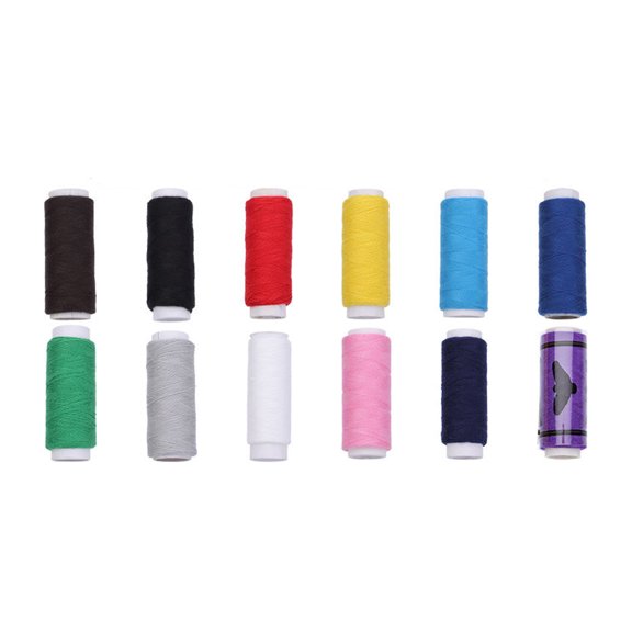 Acahhotxx Sewing Thread, Sewing Thread 120 Spools of Polyester Sewing Thread for Sewing Machine Hand Stitching Multicolored Polyester Thread - H