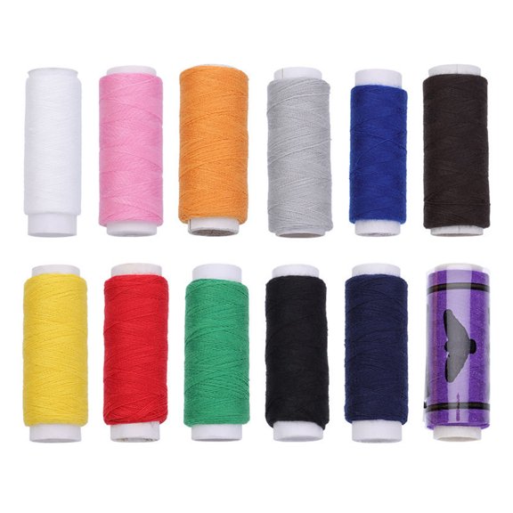 Acahhotxx Sewing Thread, Sewing Thread 120 Spools of Polyester Sewing Thread for Sewing Machine Hand Stitching Multicolored Polyester Thread - J