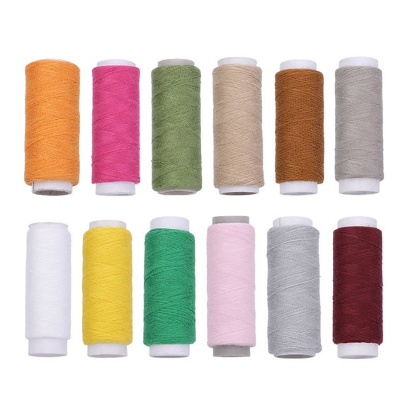Acahhotxx Sewing Thread, Sewing Thread 120 Spools of Polyester Sewing Thread for Sewing Machine Hand Stitching Multicolored Polyester Thread - K