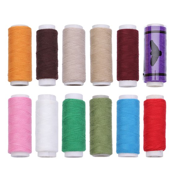 Acahhotxx Sewing Thread, Sewing Thread 120 Spools of Polyester Sewing Thread for Sewing Machine Hand Stitching Multicolored Polyester Thread - S